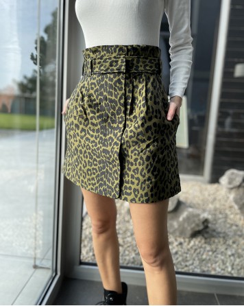 Sukně dámská Ganni khaki se vzorem